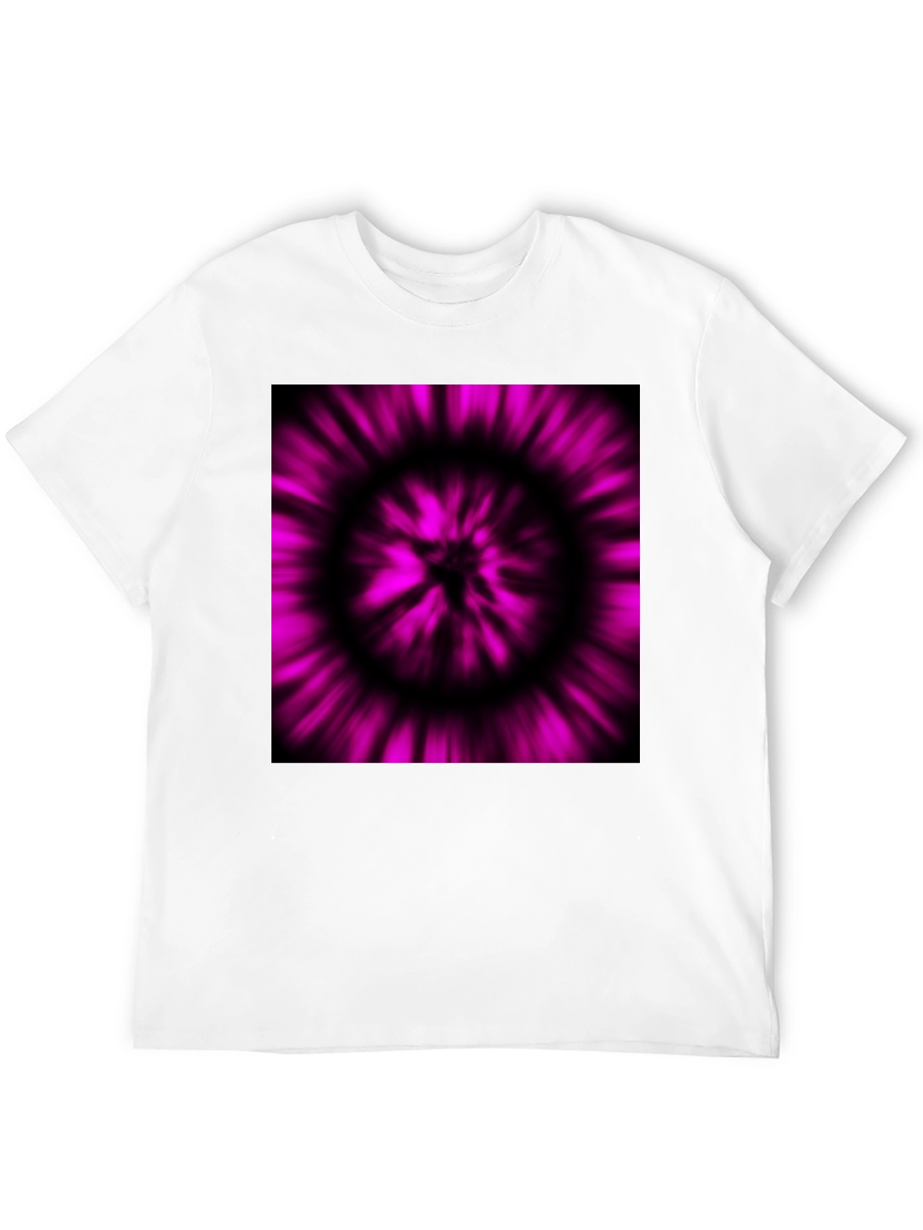 Abstract Purple Vortex Black T-Shirt