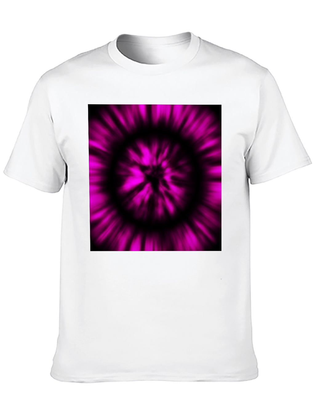 Abstract Purple Vortex Black T-Shirt