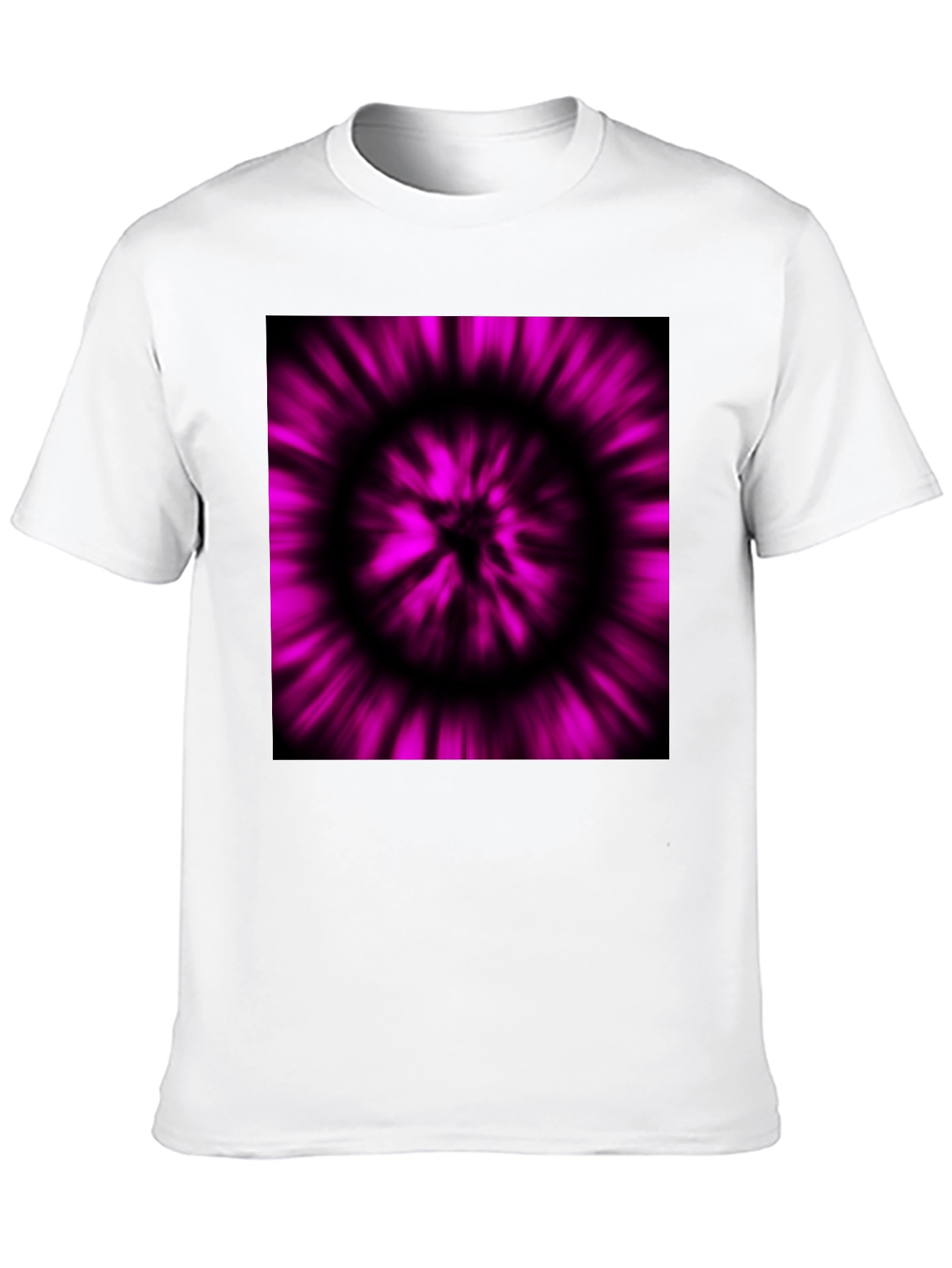 Abstract Purple Vortex Black T-Shirt