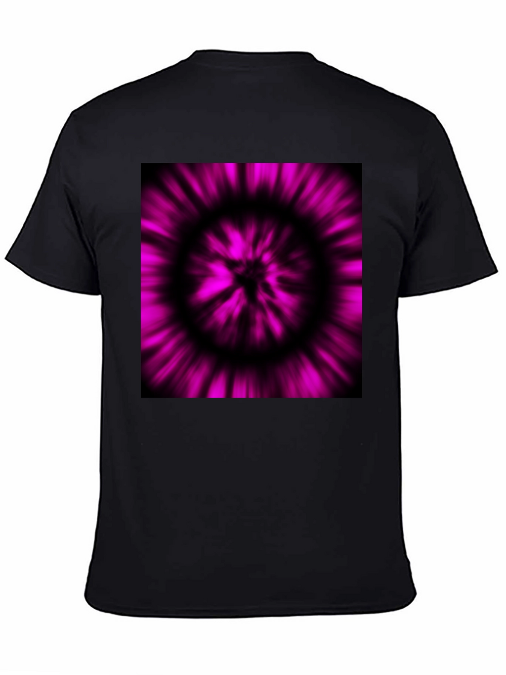 Abstract Purple Vortex Black T-Shirt