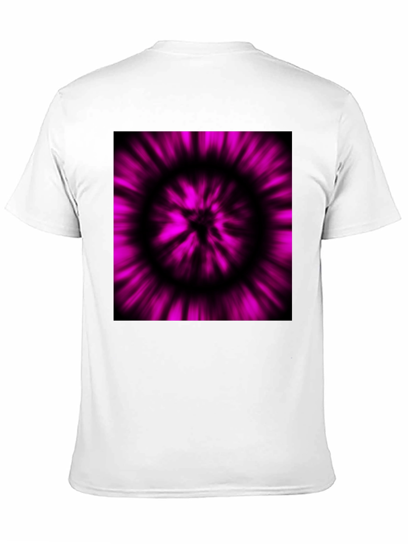 Abstract Purple Vortex Black T-Shirt