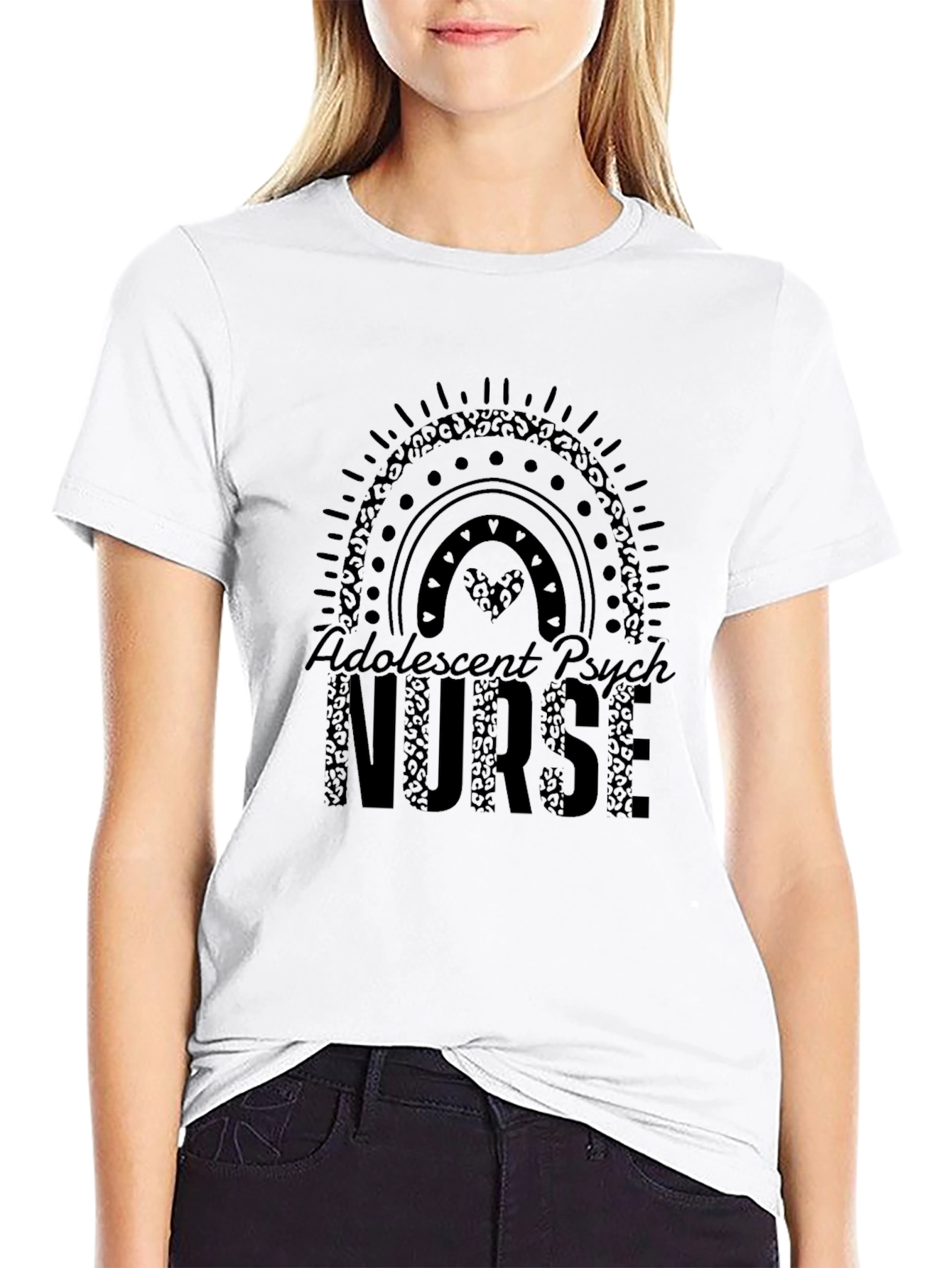 Adolescent Psych Nurse T-Shirt Black