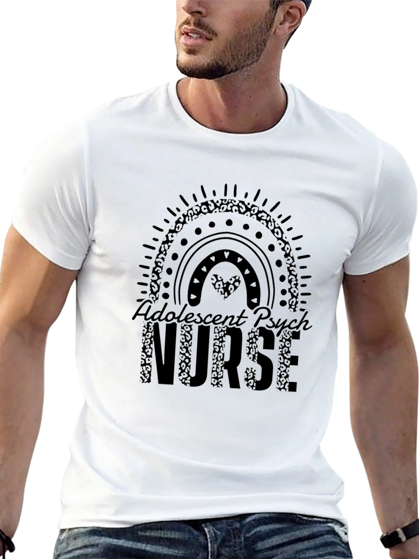 Adolescent Psych Nurse T-Shirt Black