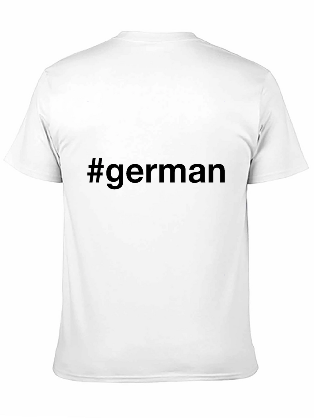 #German Black Short Sleeve T-Shirt Casual Style