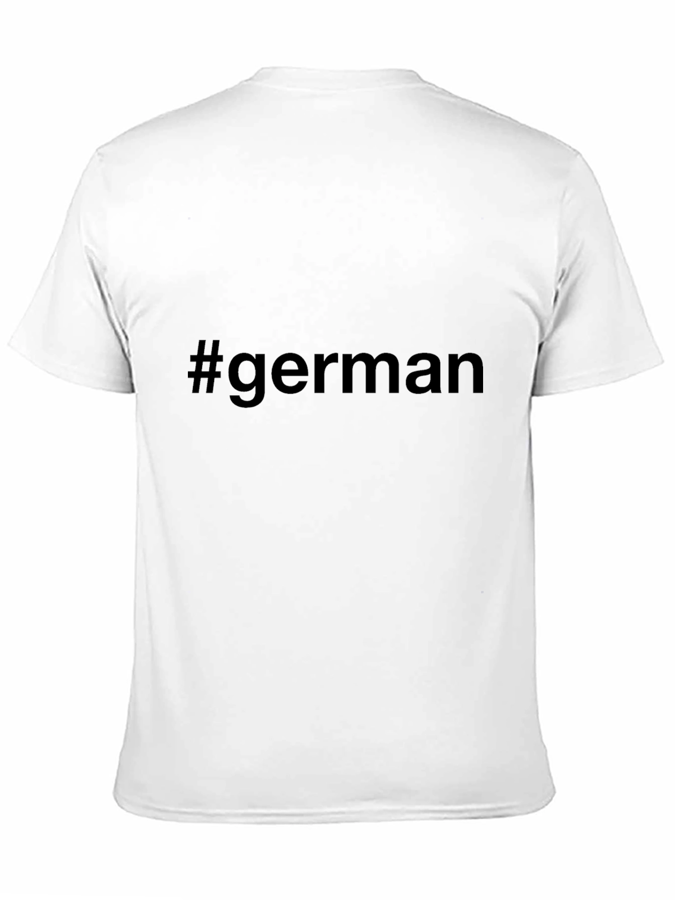 #German Black Short Sleeve T-Shirt Casual Style