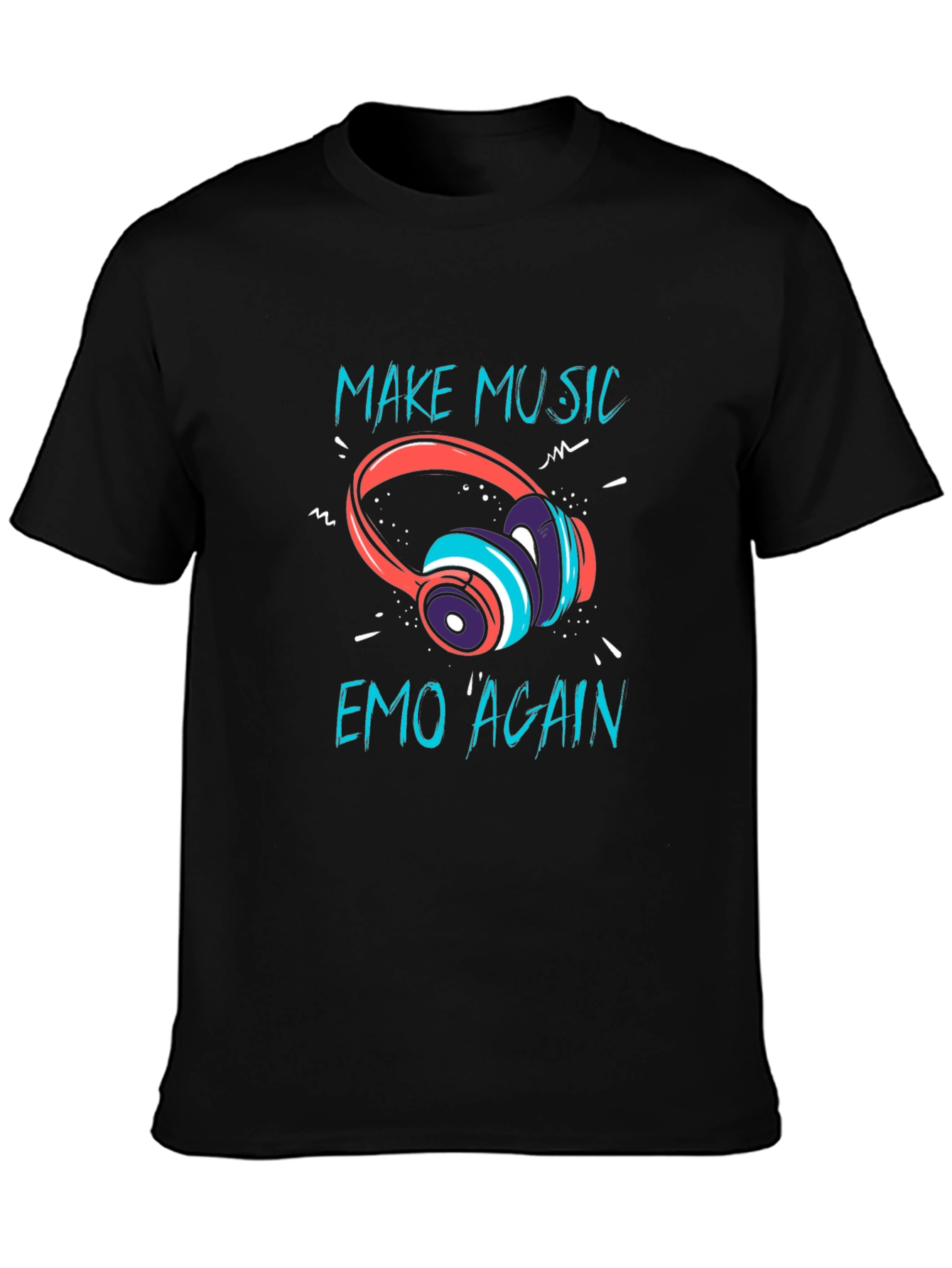 Make Music Emo Again Graphic T-Shirt - Black
