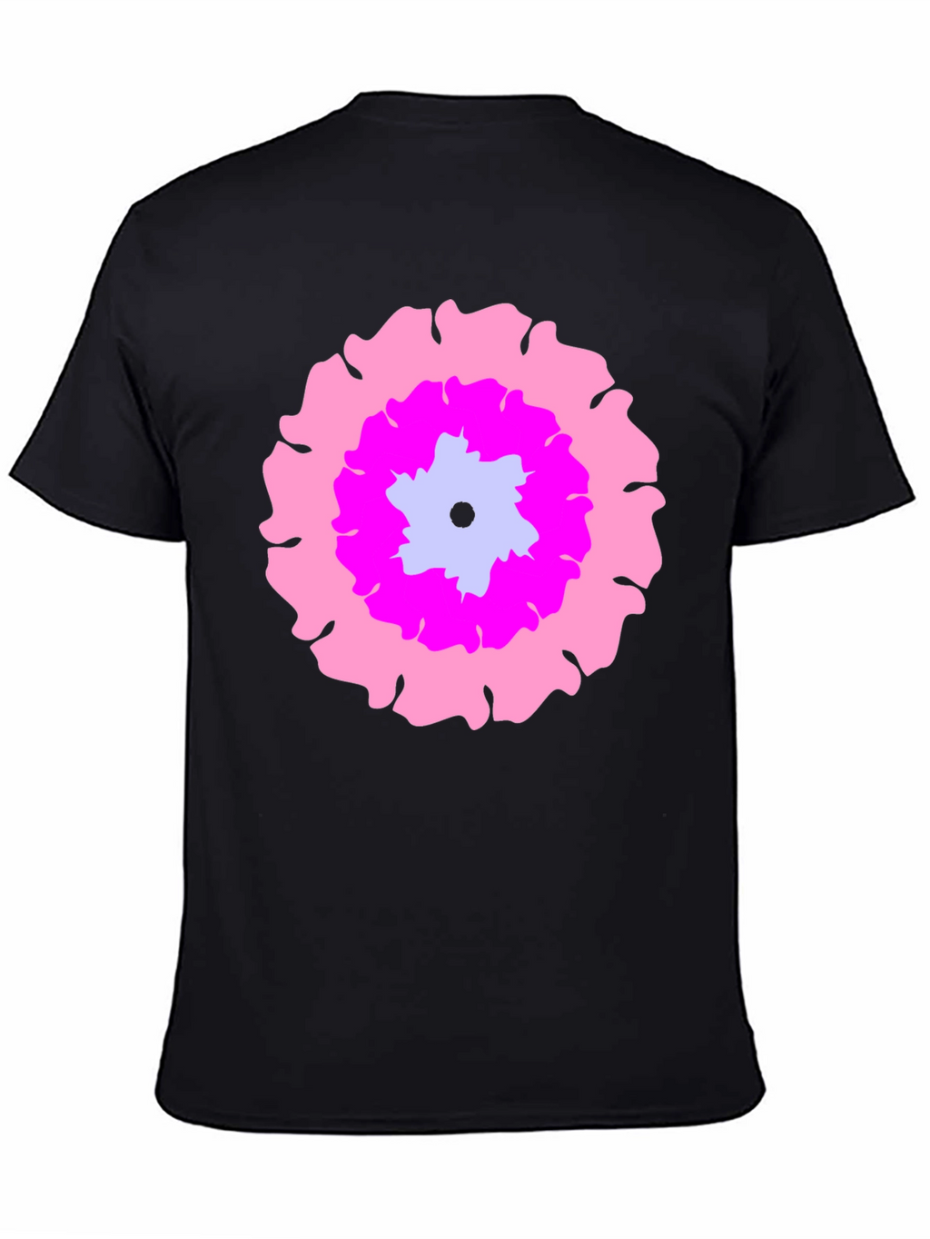 Floral Graphic Print Black T-Shirt