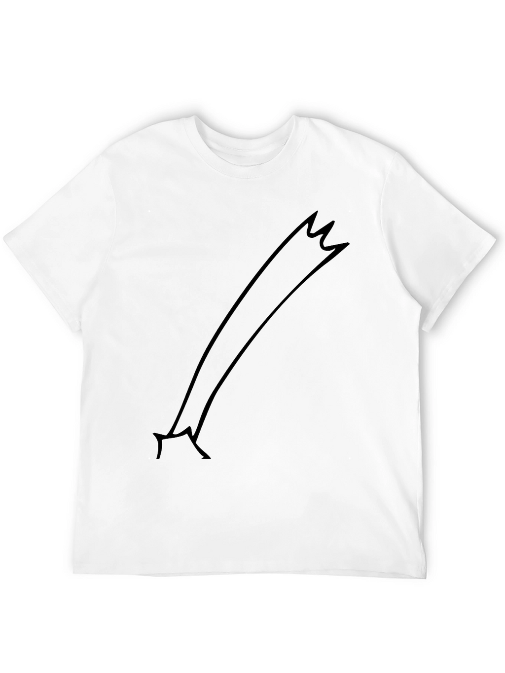 Minimalist Black T-Shirt with Comet Graphic