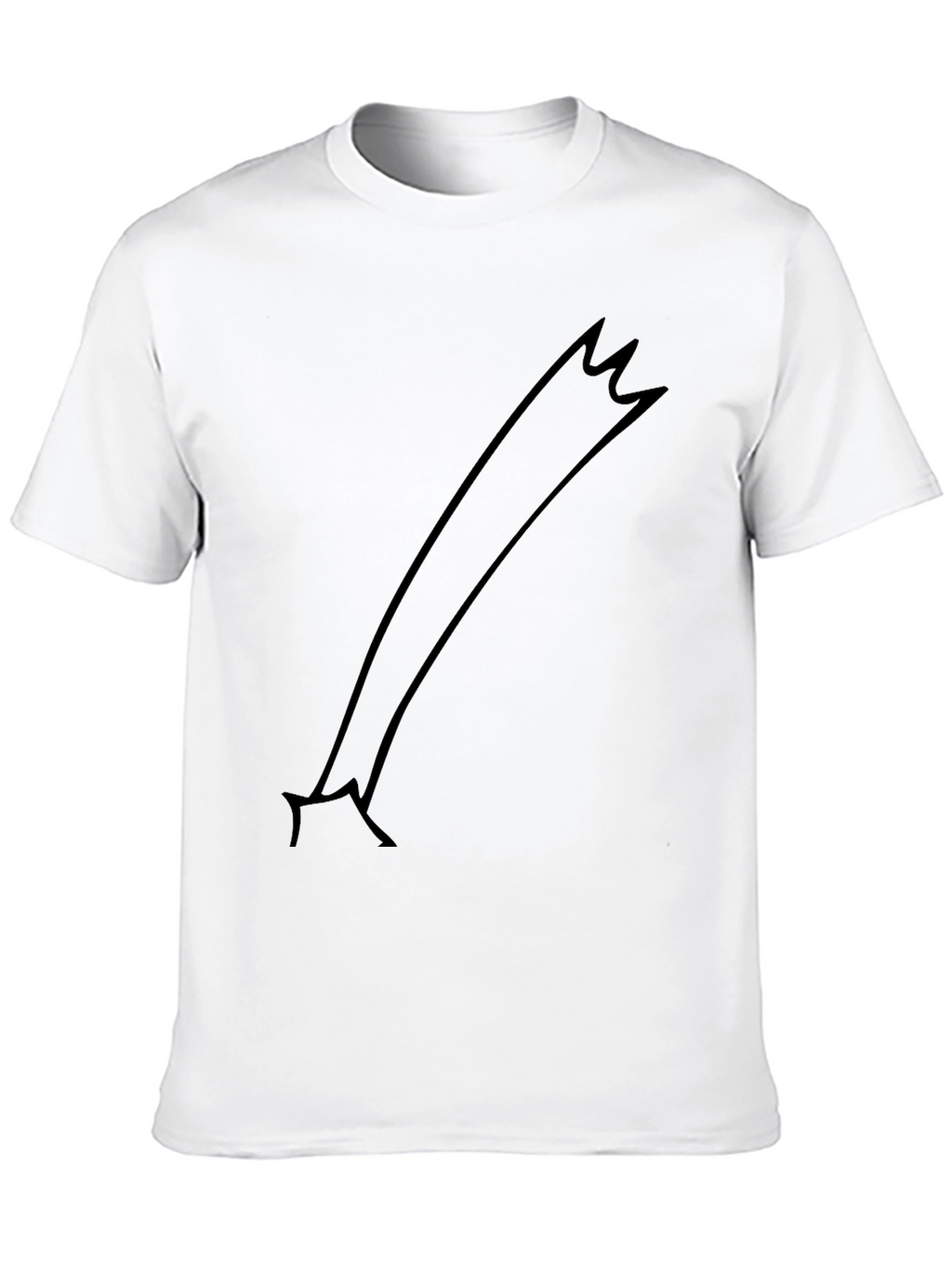 Minimalist Black T-Shirt with Comet Graphic