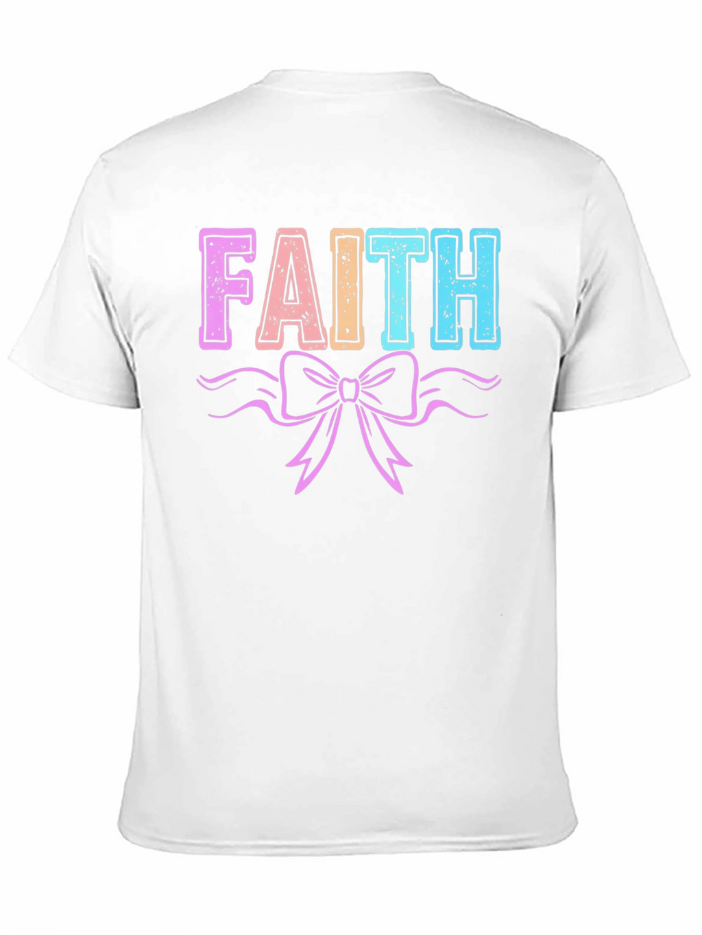 Faith T-Shirt with Bow Graphic Print