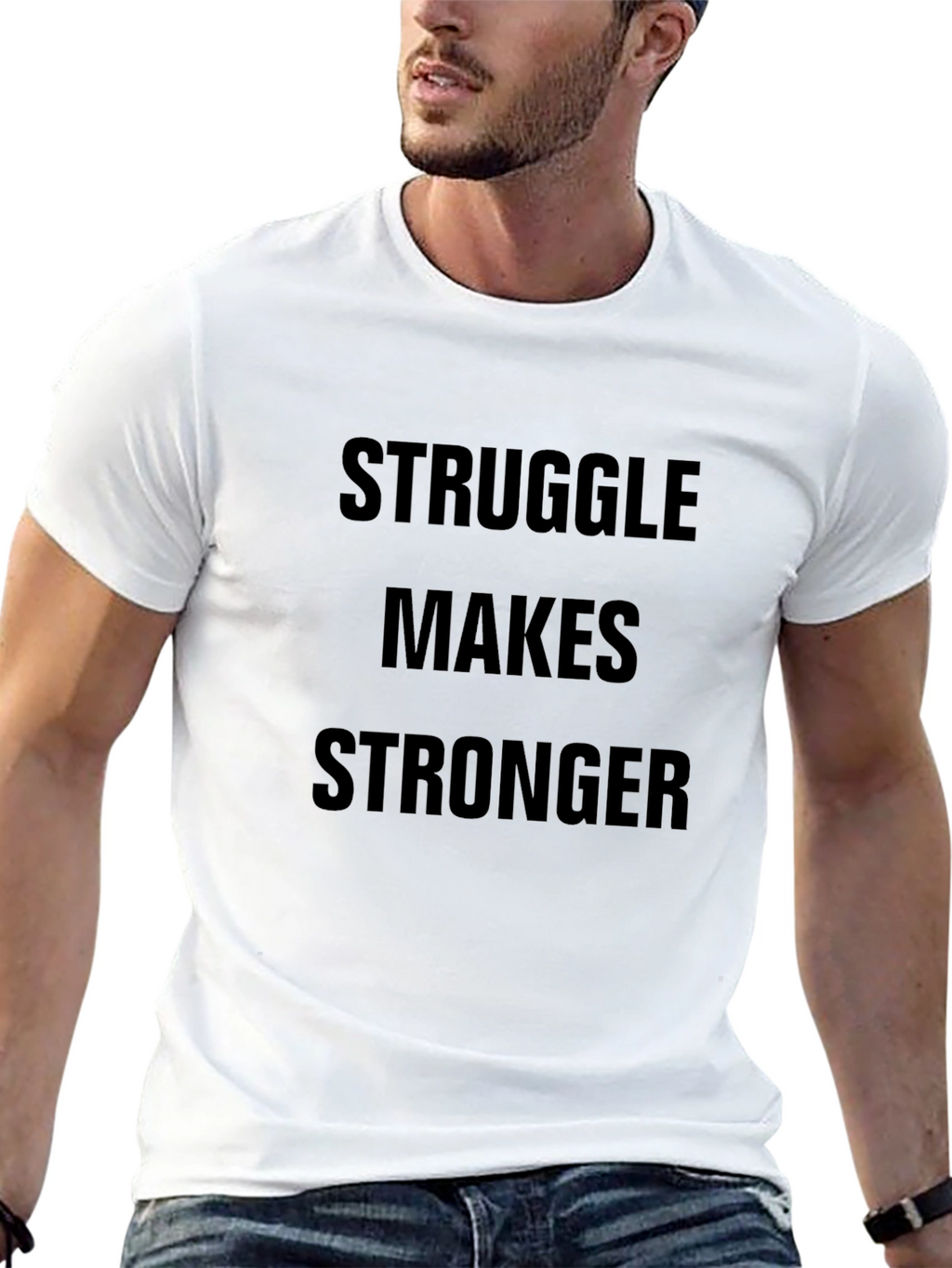 Struggle Makes Stronger Black T-Shirt