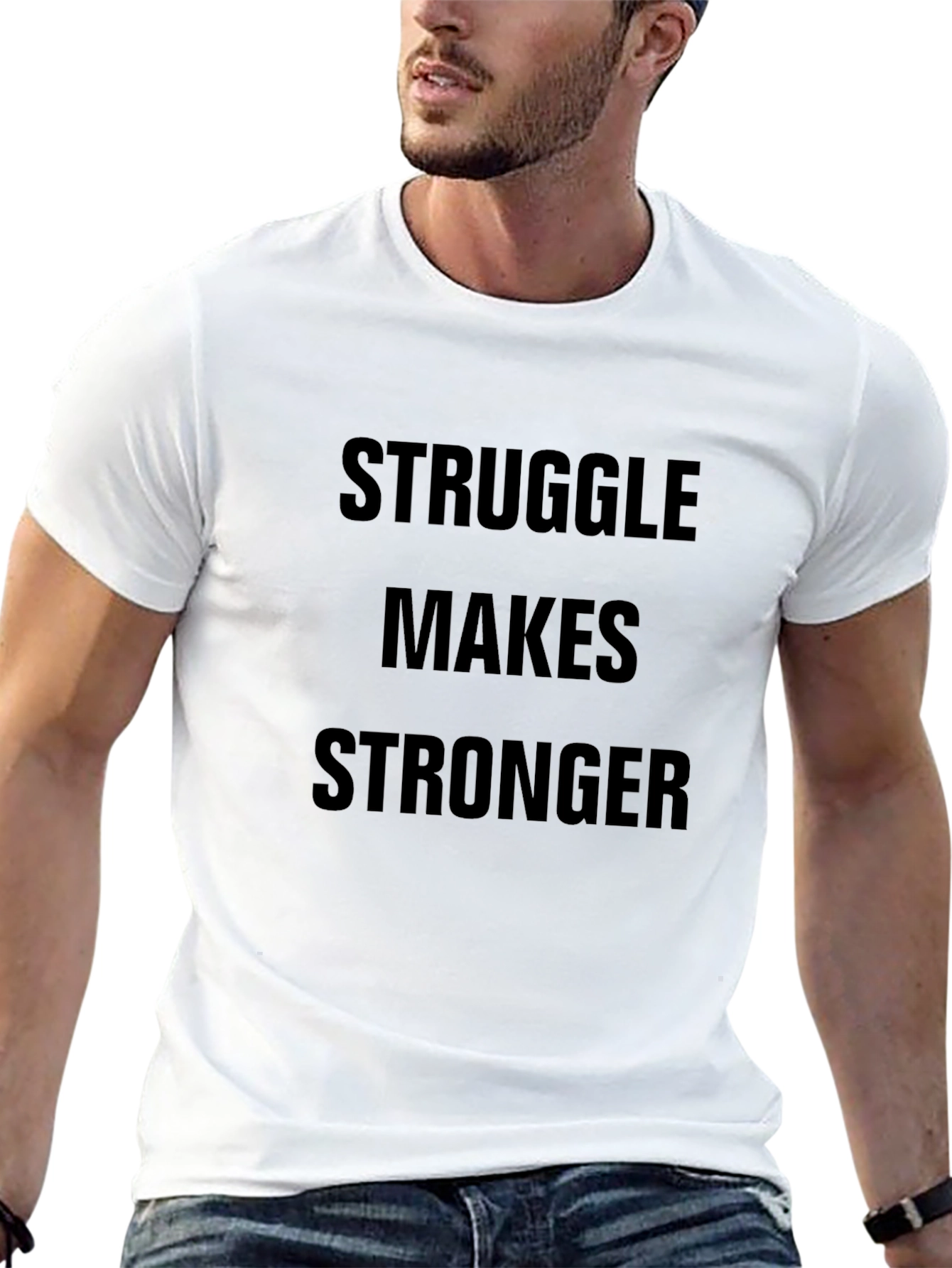 Struggle Makes Stronger Black T-Shirt