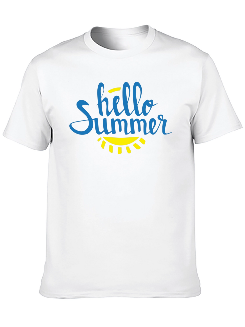 Hello Summer Graphic T-Shirt - Black Cotton Tee