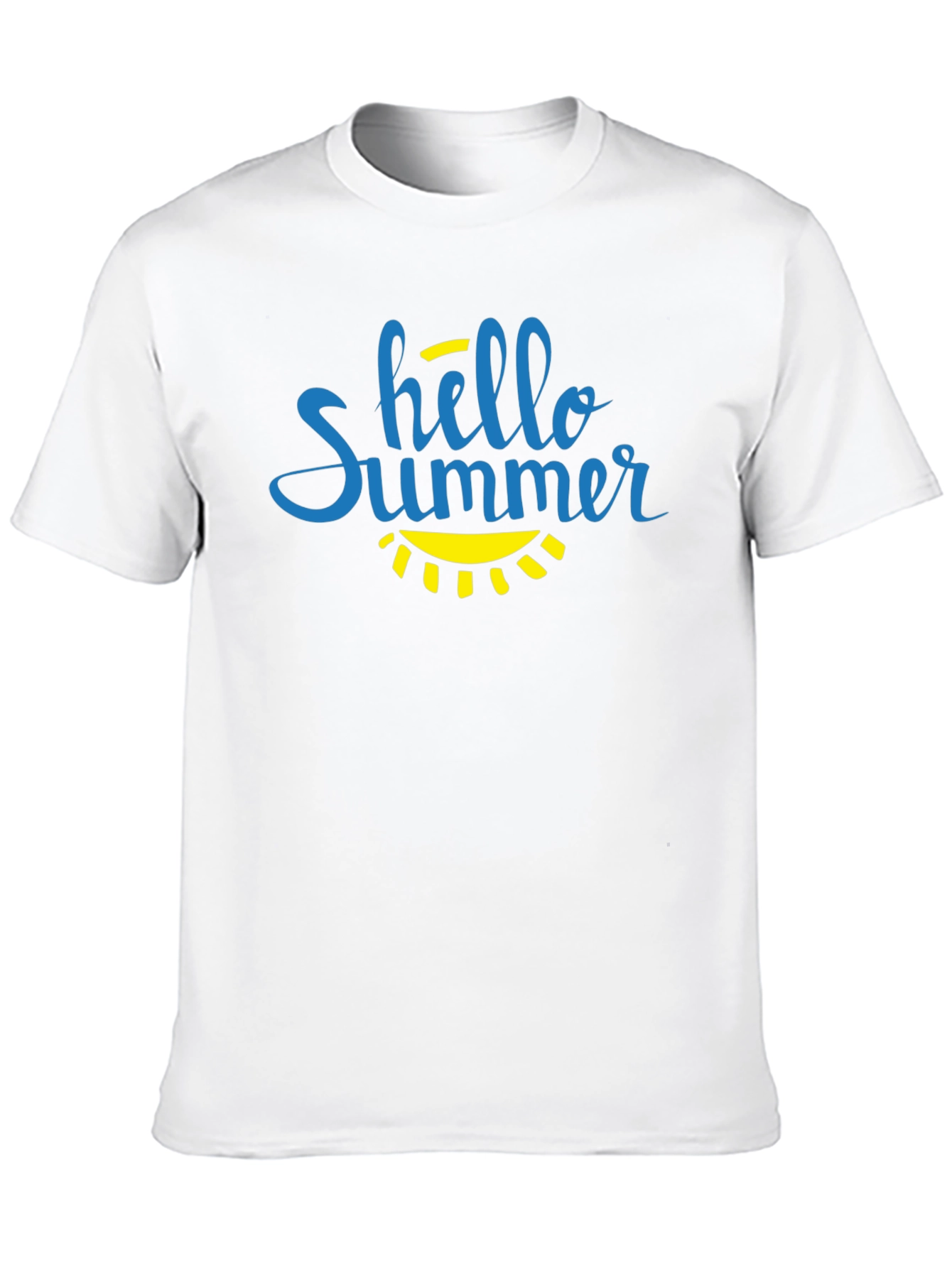 Hello Summer Graphic T-Shirt - Black Cotton Tee