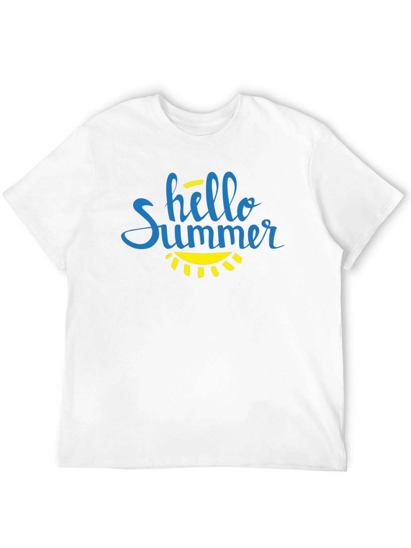 Hello Summer Graphic T-Shirt - Black Cotton Tee
