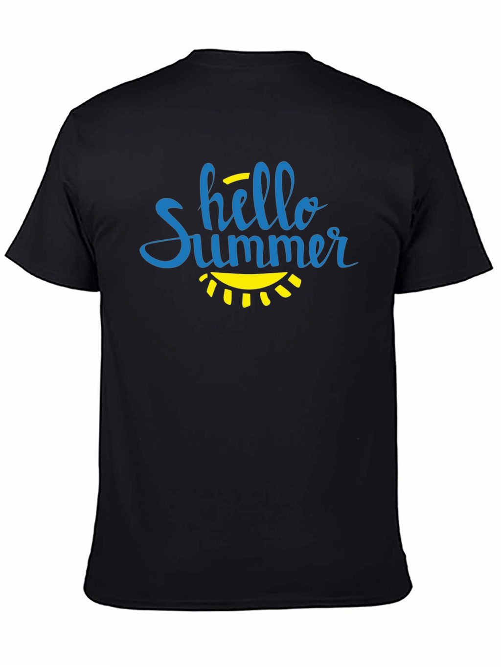 Hello Summer Graphic T-Shirt - Black Cotton Tee