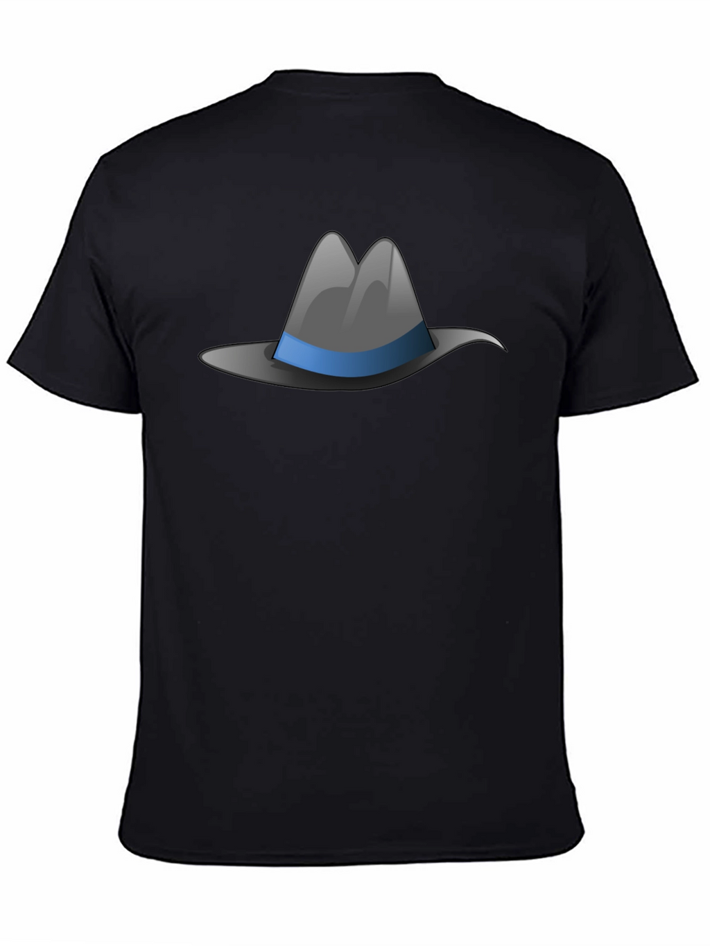 Fedora Hat Graphic Tee - Stylish Black T-Shirt