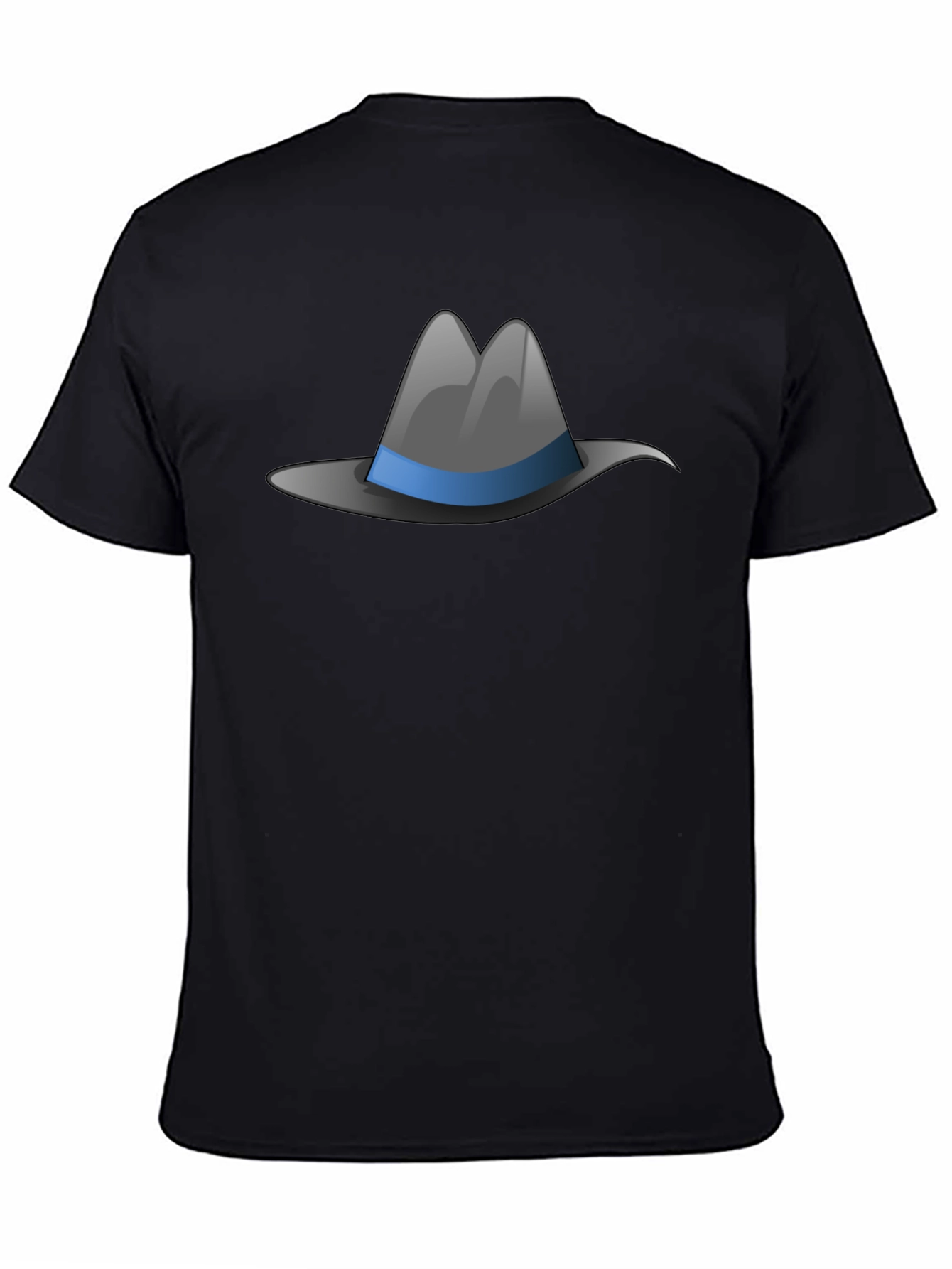 Fedora Hat Graphic Tee - Stylish Black T-Shirt