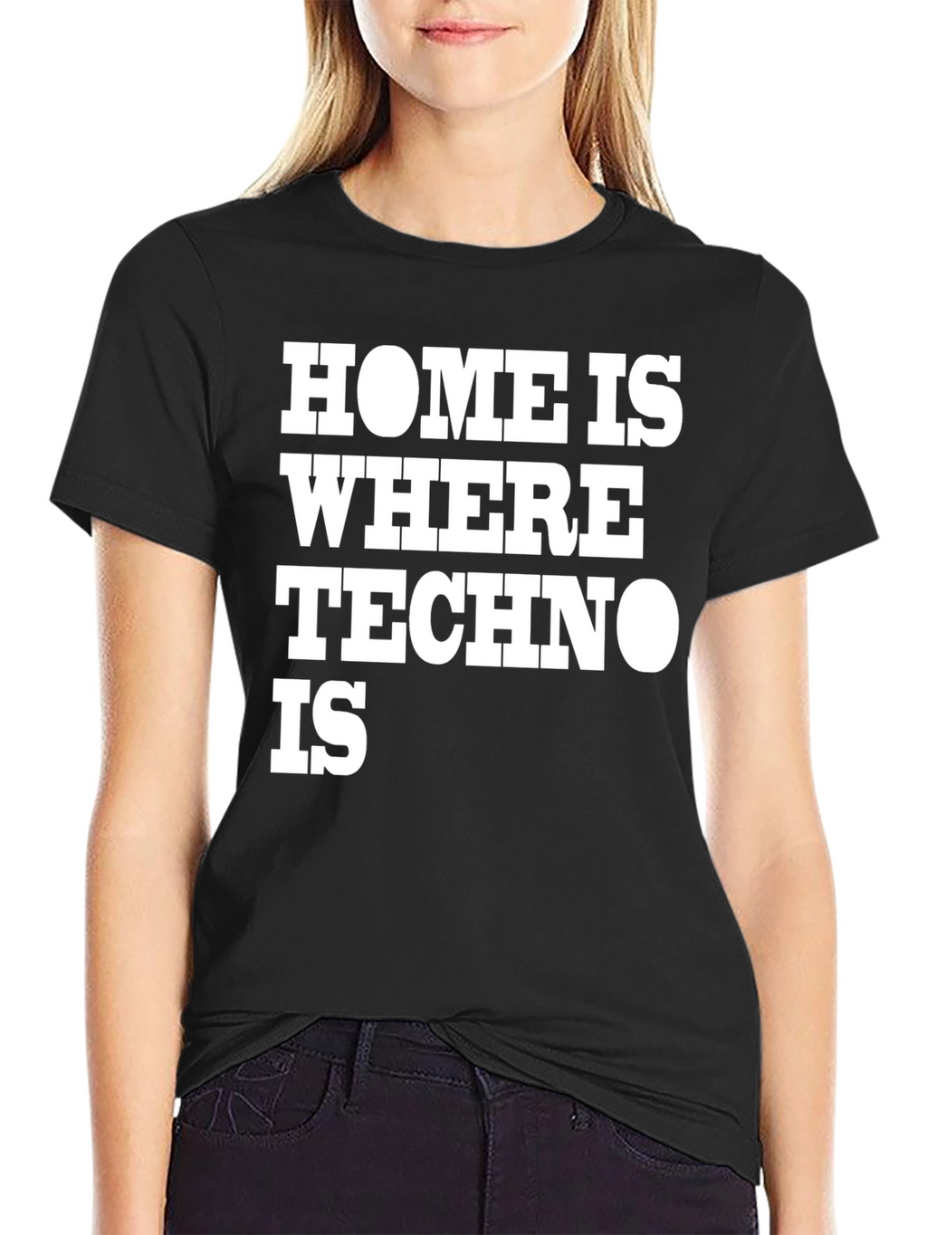 Home is Where Techno Is Black T-Shirt