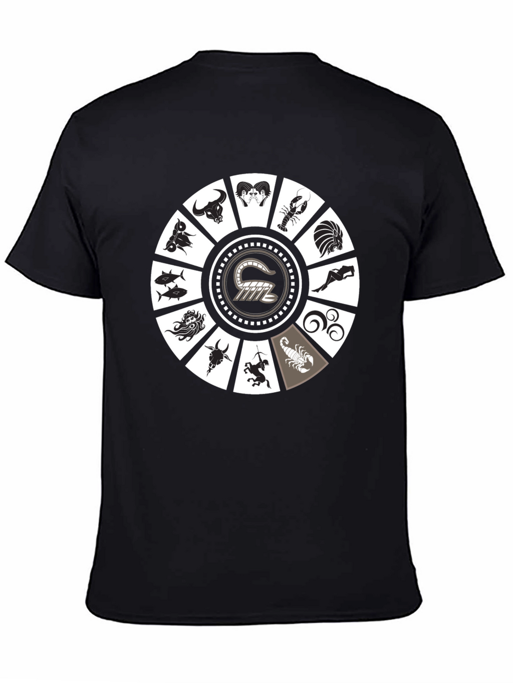 Zodiac Wheel Graphic Tee - Astrological T-Shirt