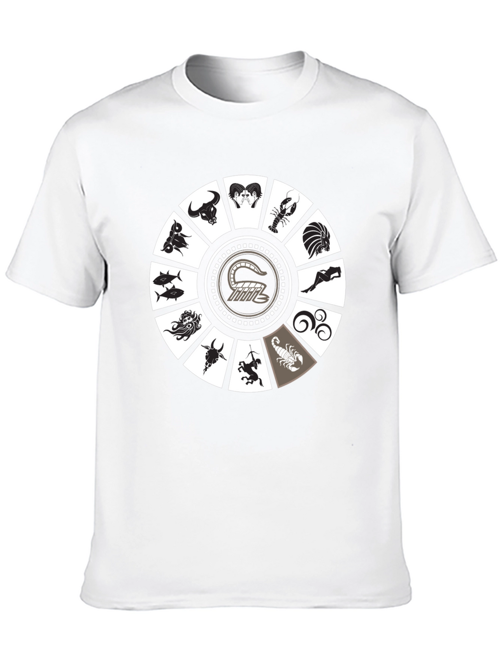 Zodiac Wheel Graphic Tee - Astrological T-Shirt