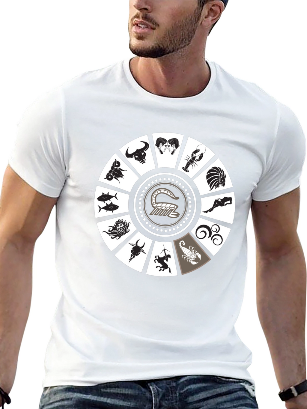 Zodiac Wheel Graphic Tee - Astrological T-Shirt