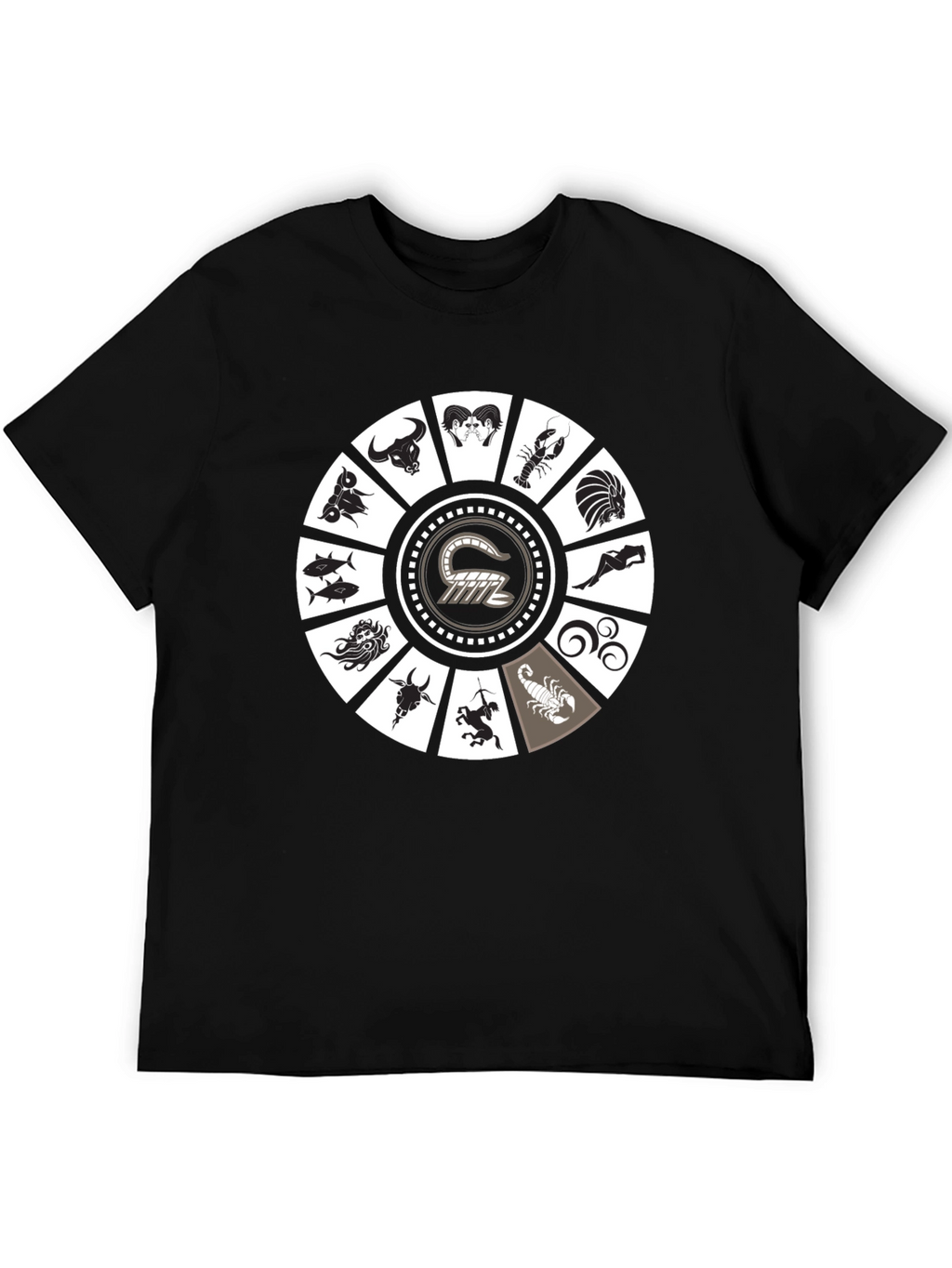 Zodiac Wheel Graphic Tee - Astrological T-Shirt