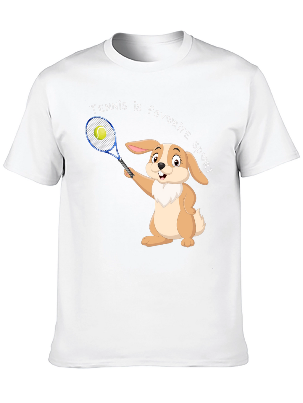 Tennis Bunny Graphic T-Shirt