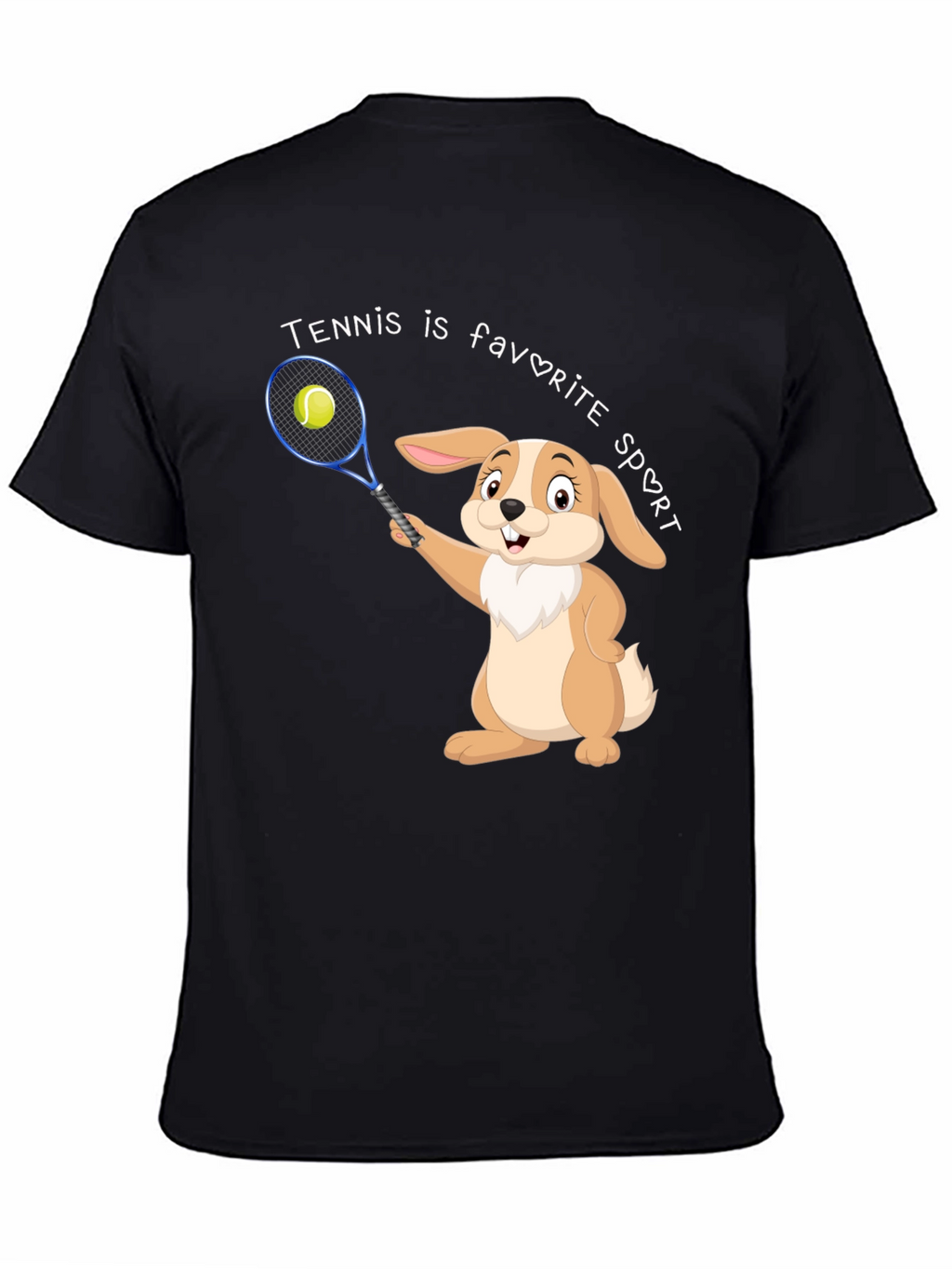 Tennis Bunny Graphic T-Shirt