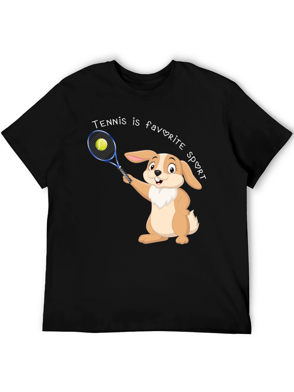 Tennis Bunny Graphic T-Shirt