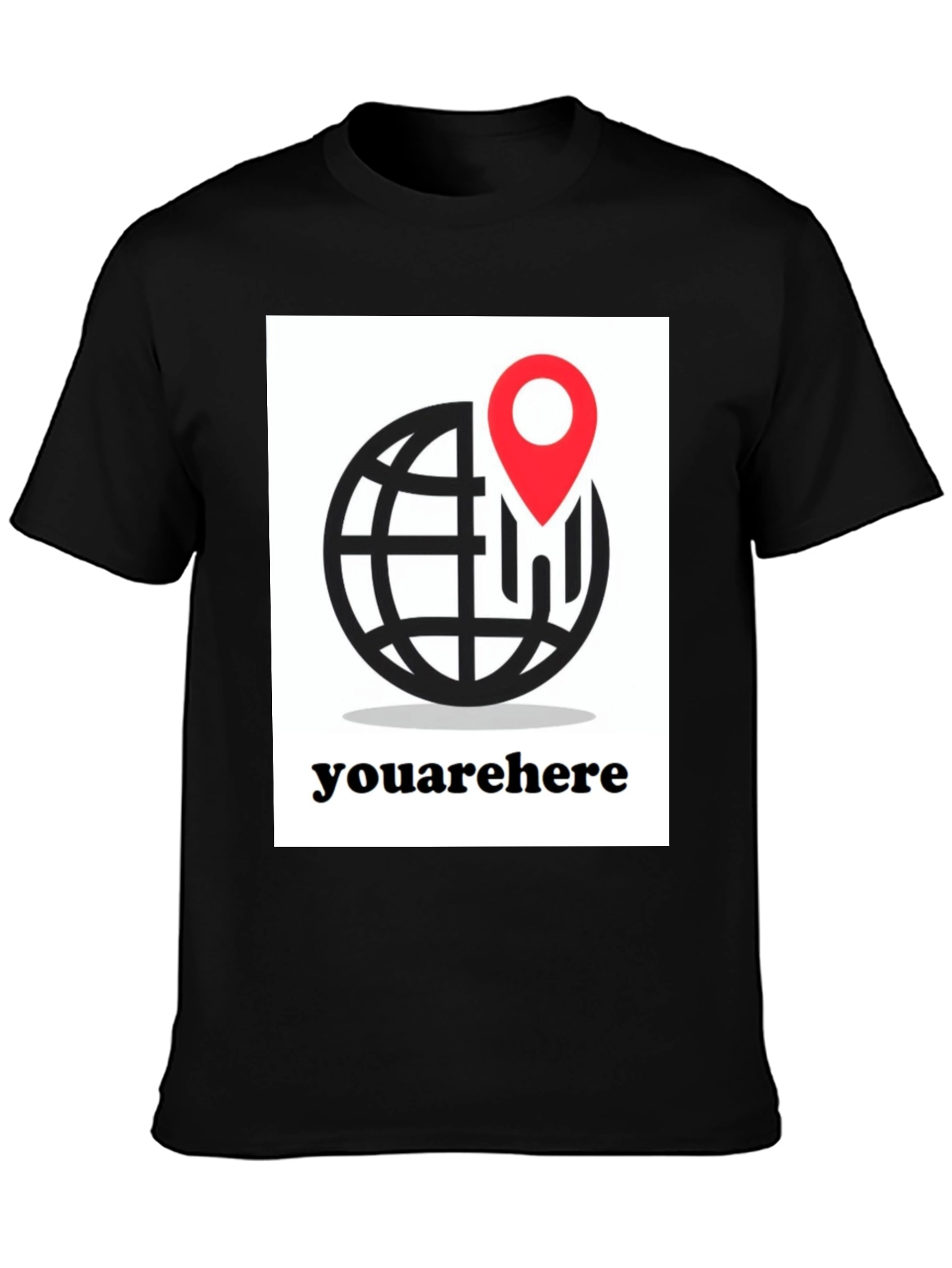 You Are Here T-Shirt - Globe and Location Pin