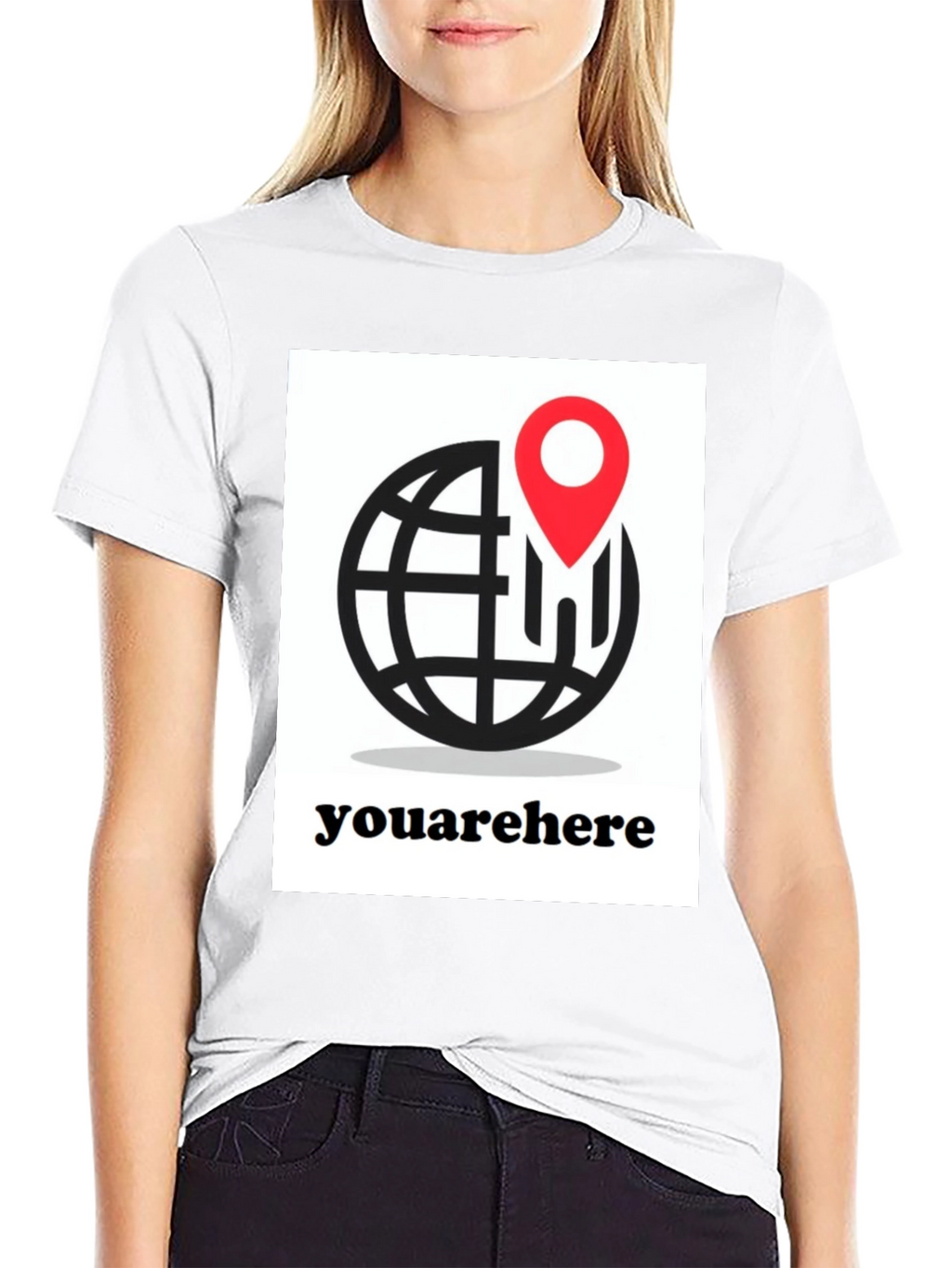 You Are Here T-Shirt - Globe and Location Pin