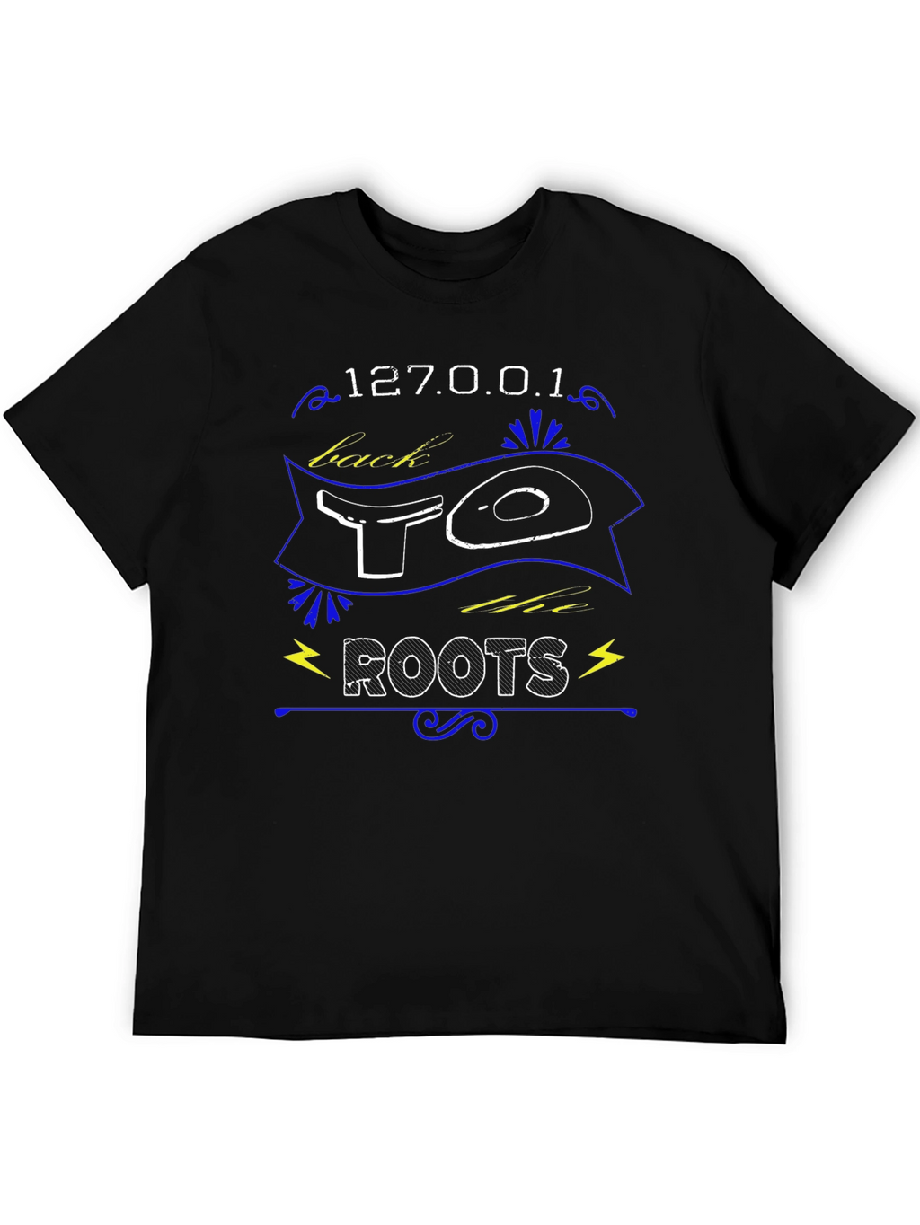 127.0.0.1 Back to Roots Graphic Tee - Black