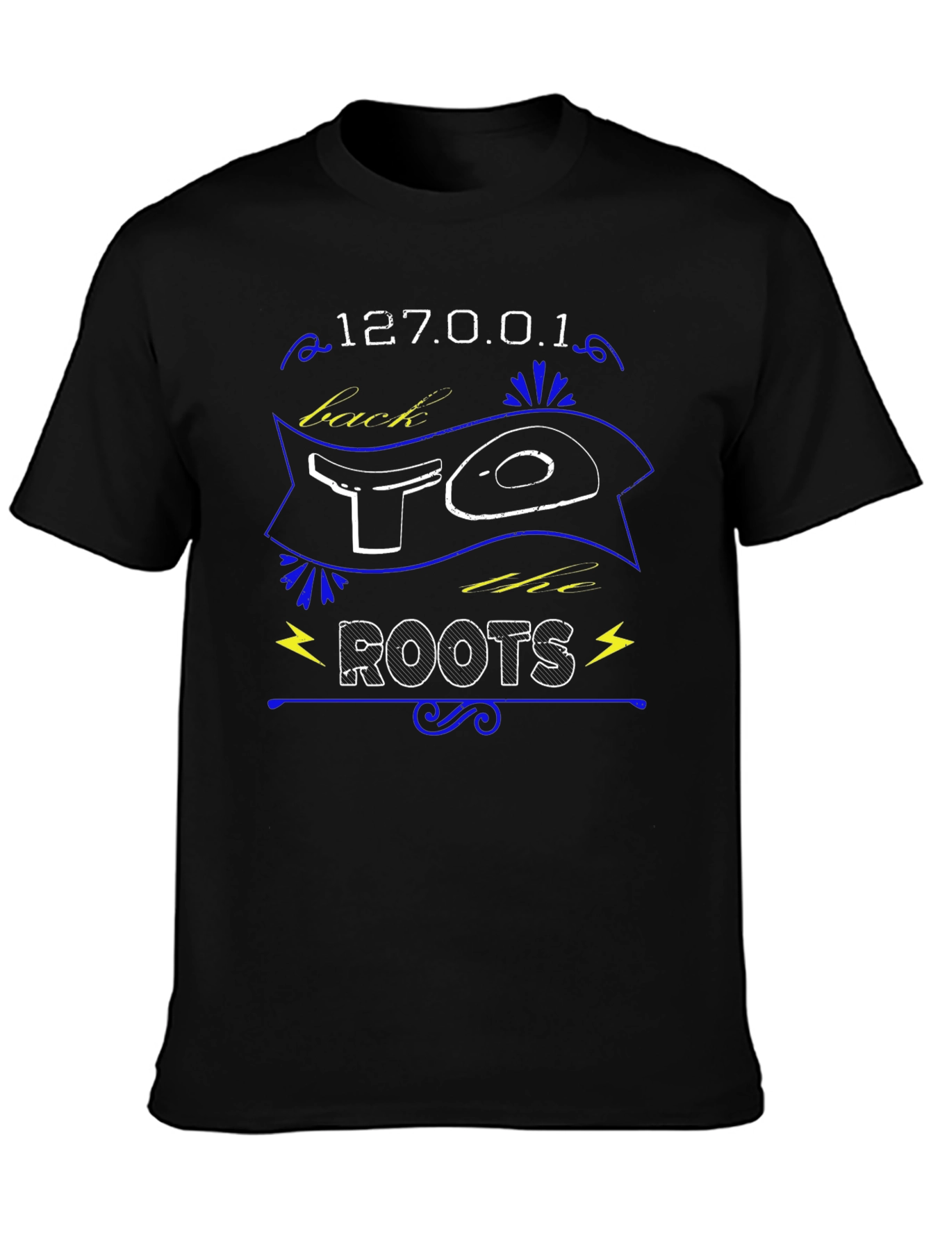 127.0.0.1 Back to Roots Graphic Tee - Black