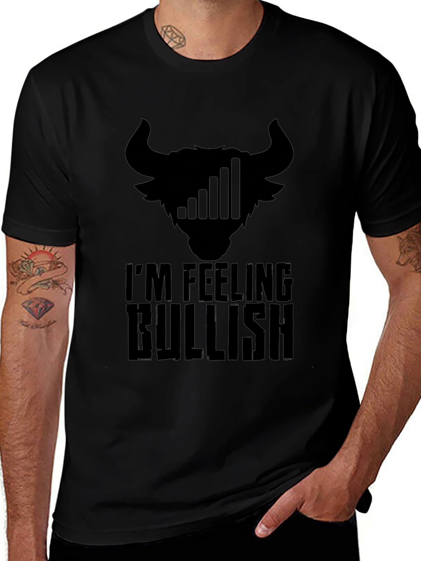 Bullish Black T-Shirt - Traders Humor
