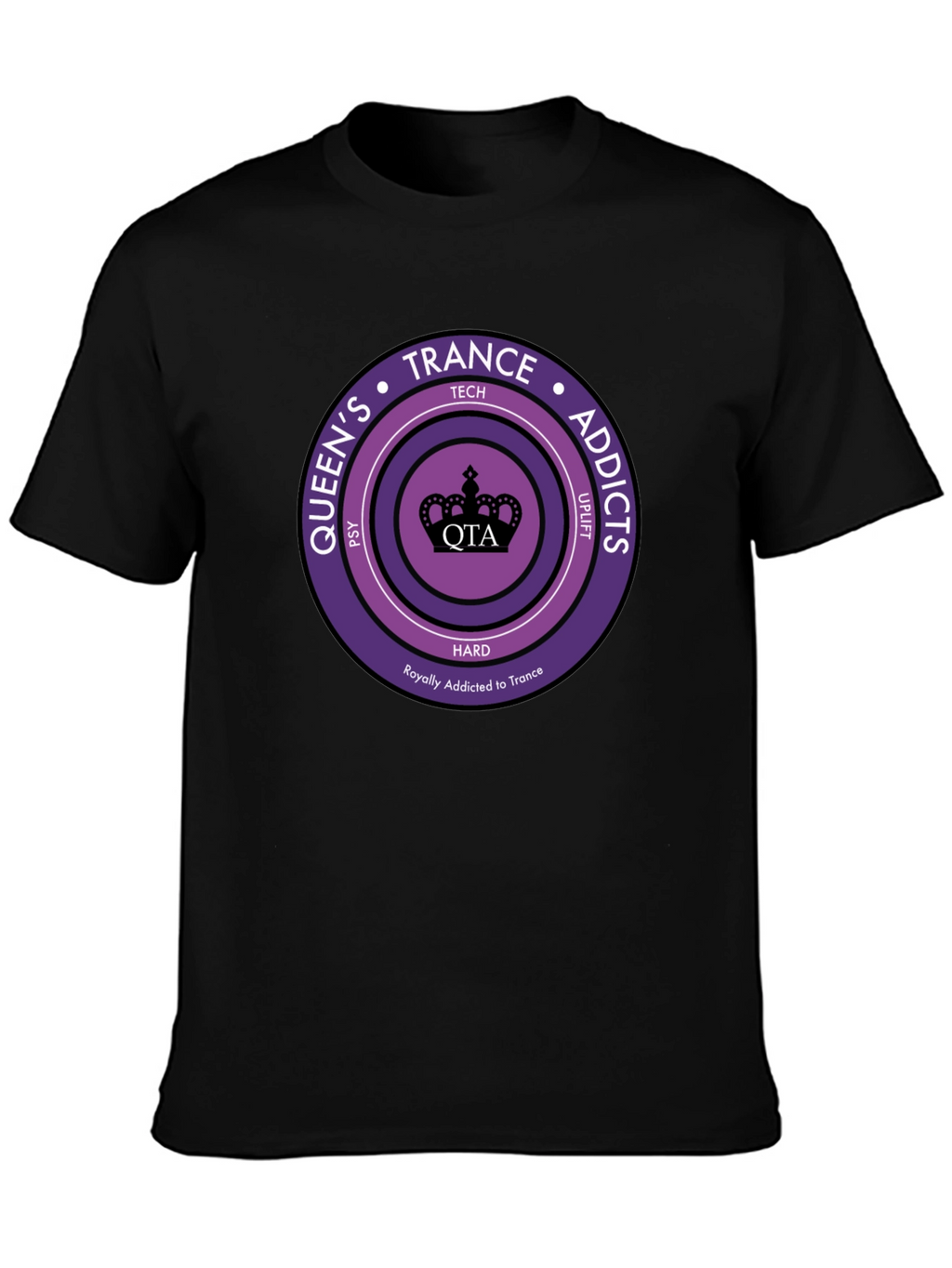 Queens Trance Addicts Black T-Shirt