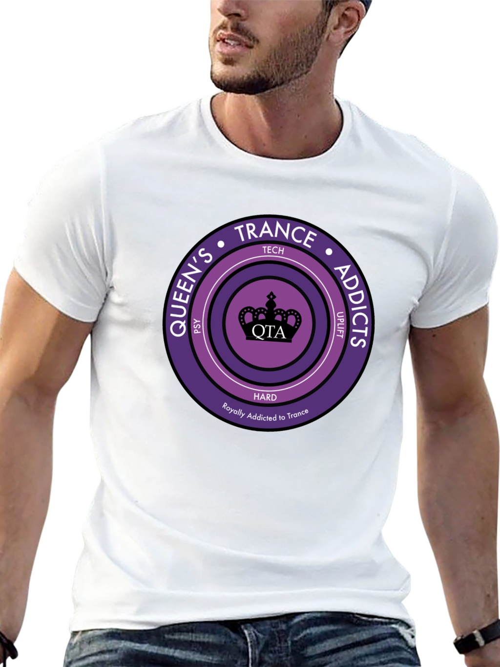 Queens Trance Addicts Black T-Shirt