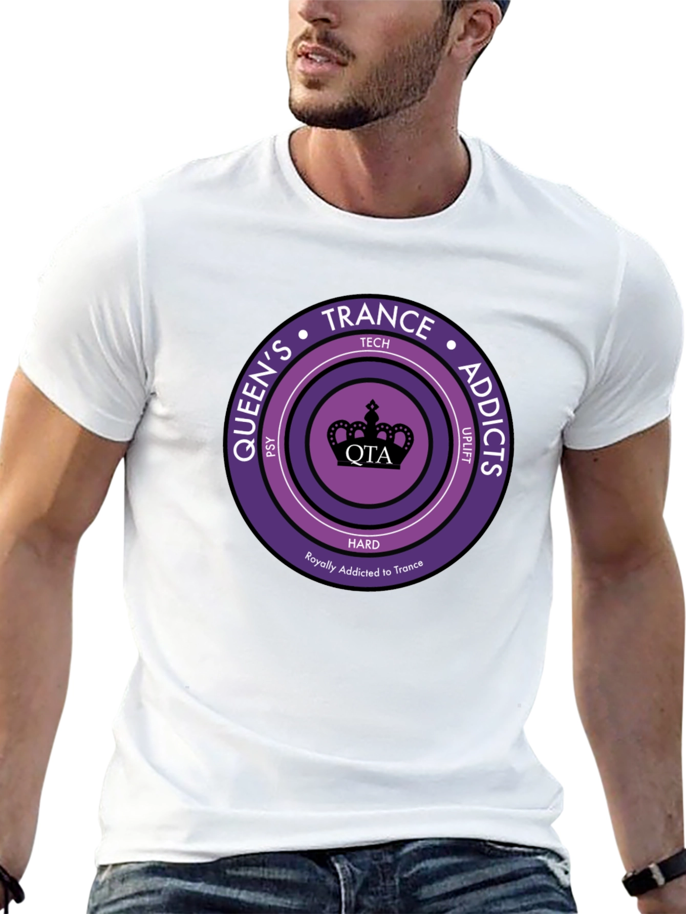 Queens Trance Addicts Black T-Shirt
