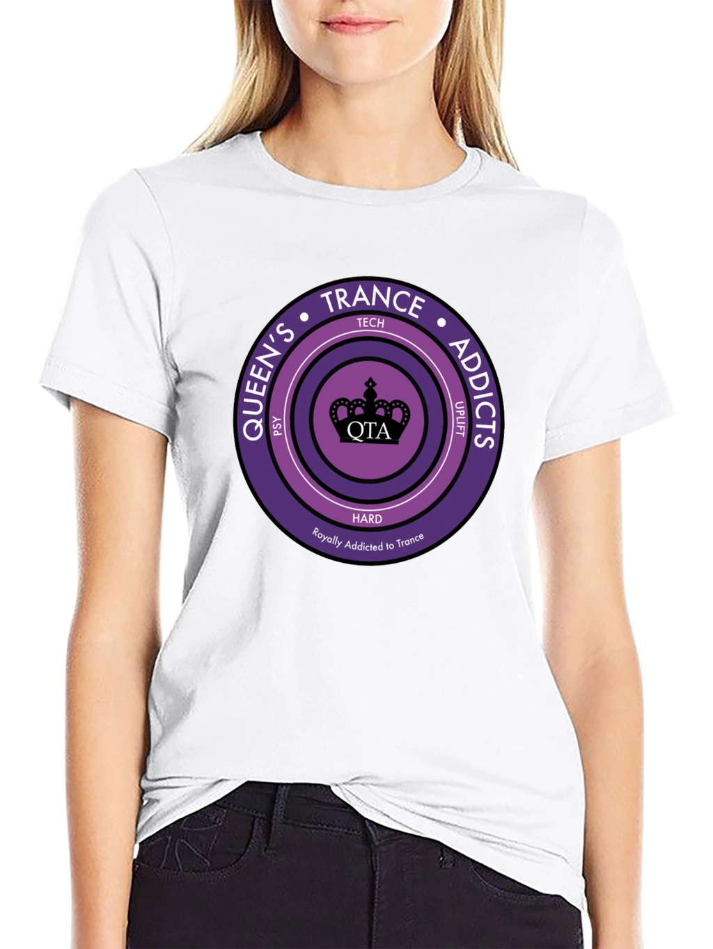 Queens Trance Addicts Black T-Shirt