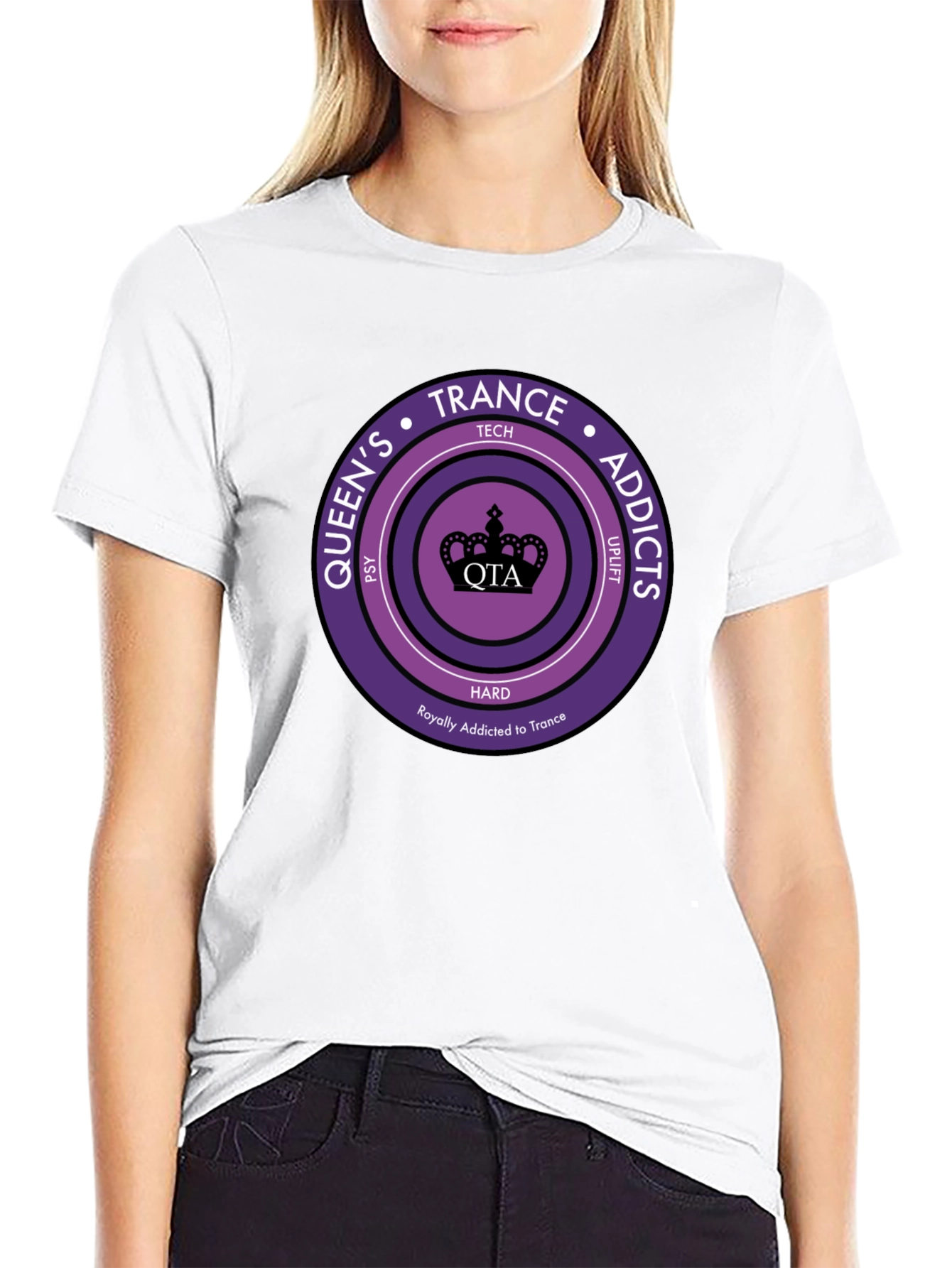 Queens Trance Addicts Black T-Shirt