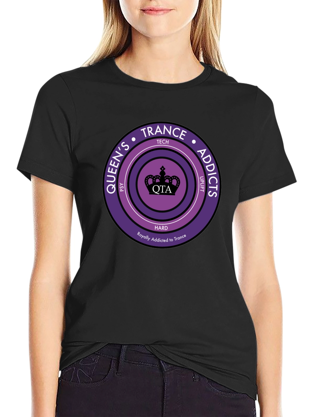 Queens Trance Addicts Black T-Shirt