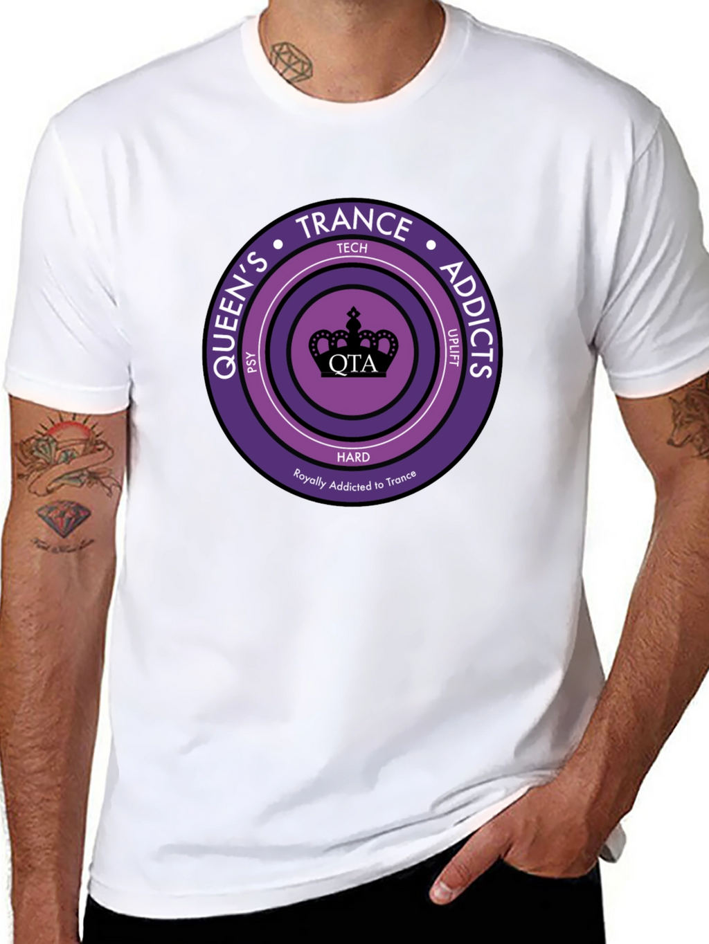 Queens Trance Addicts Black T-Shirt