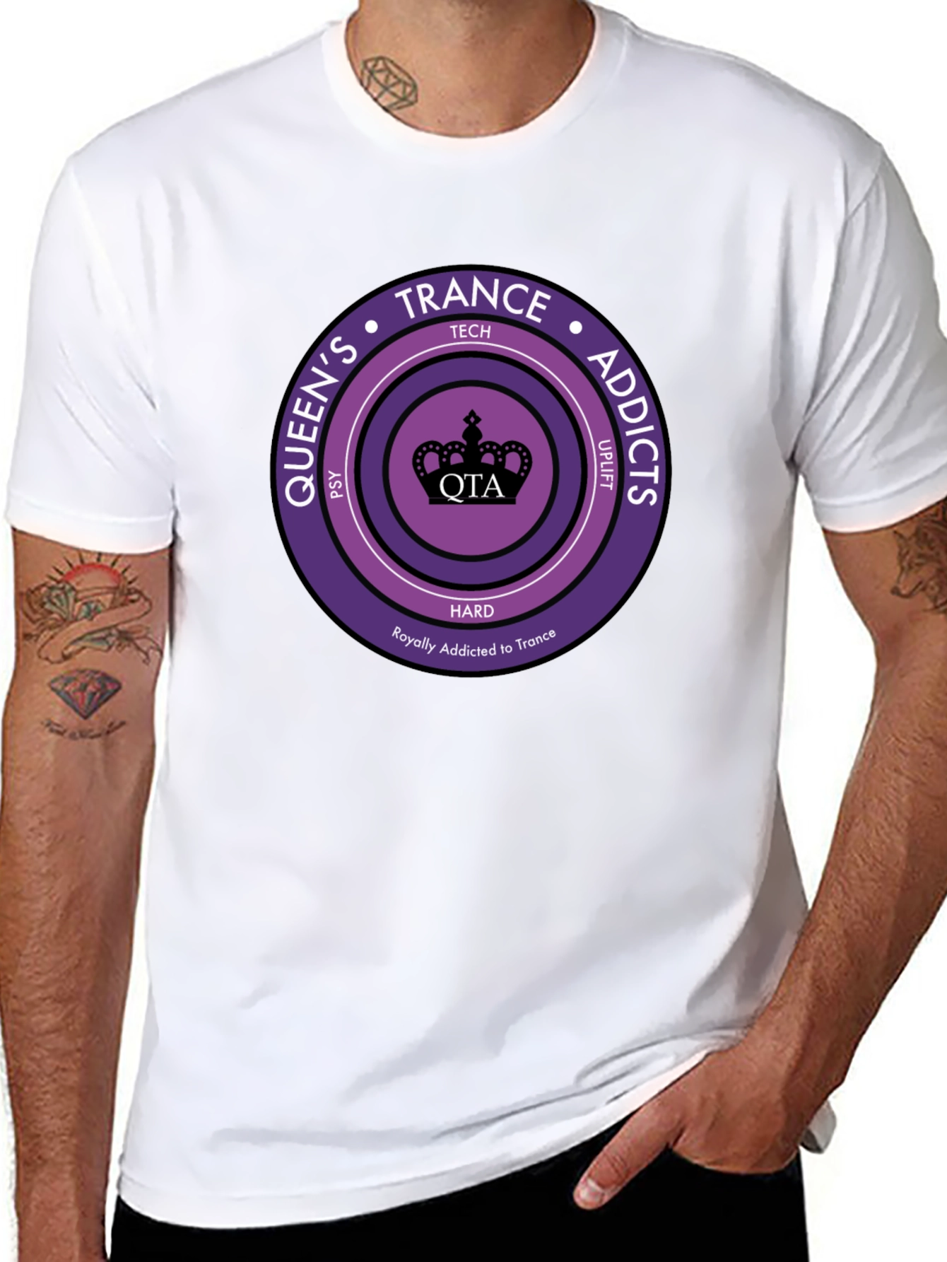 Queens Trance Addicts Black T-Shirt
