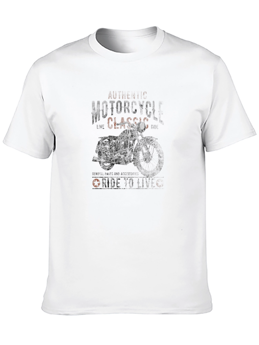 Classic Motorcycle Graphic Tee - Ride to Live