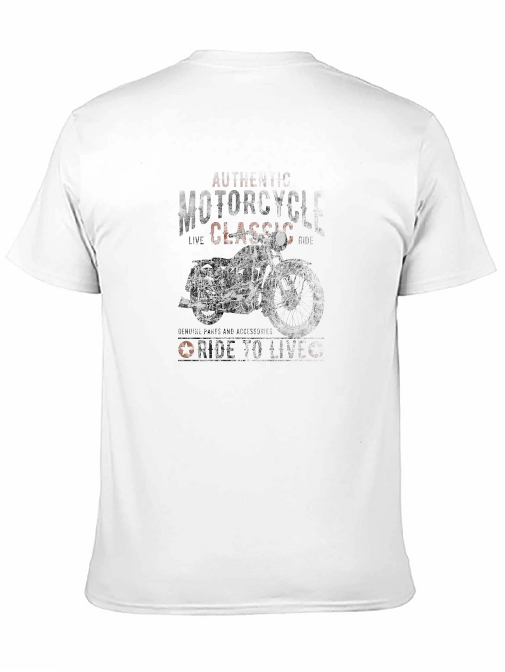 Classic Motorcycle Graphic Tee - Ride to Live