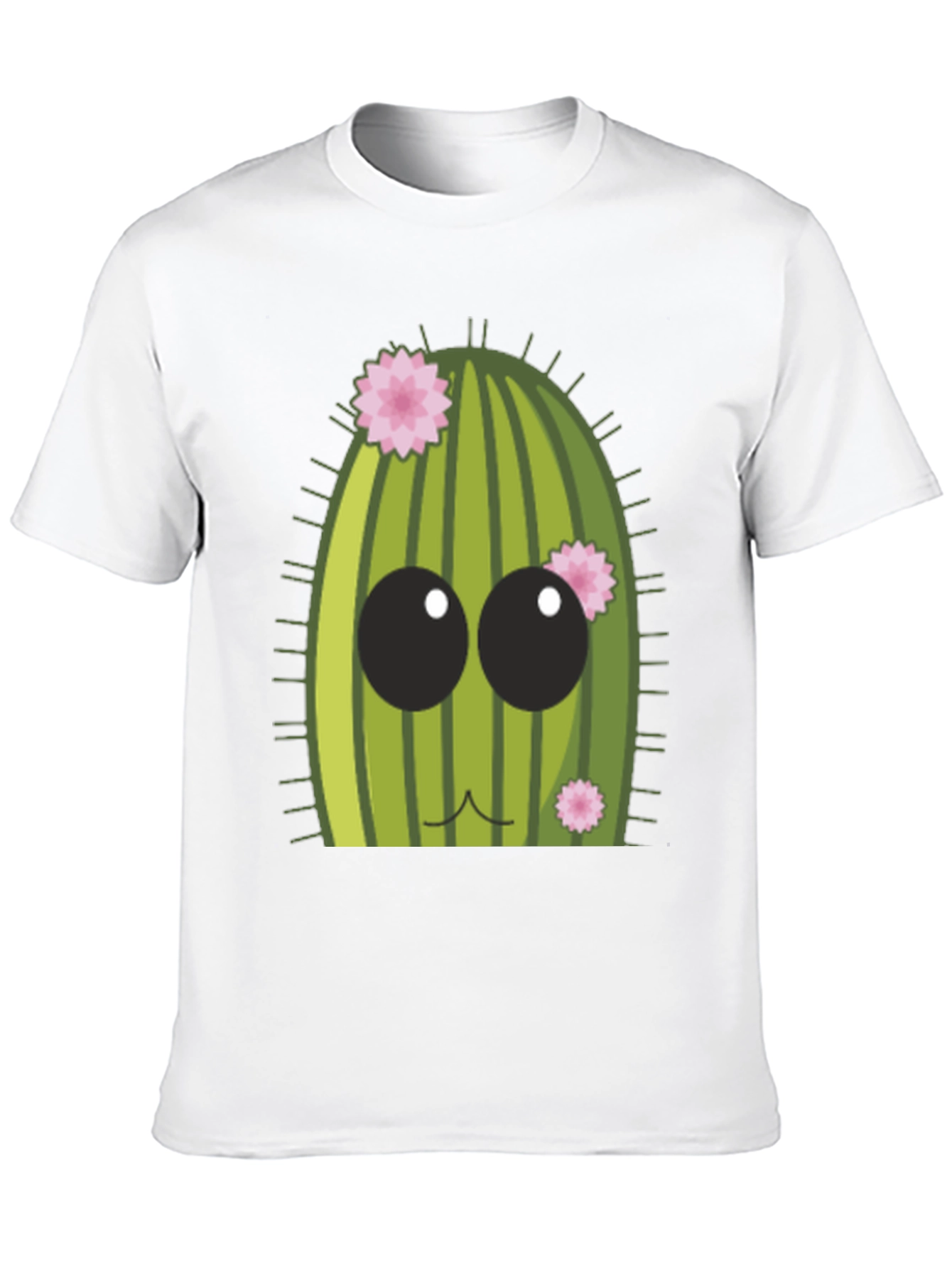 Cute Cactus Graphic Tee - Mens Black T-Shirt