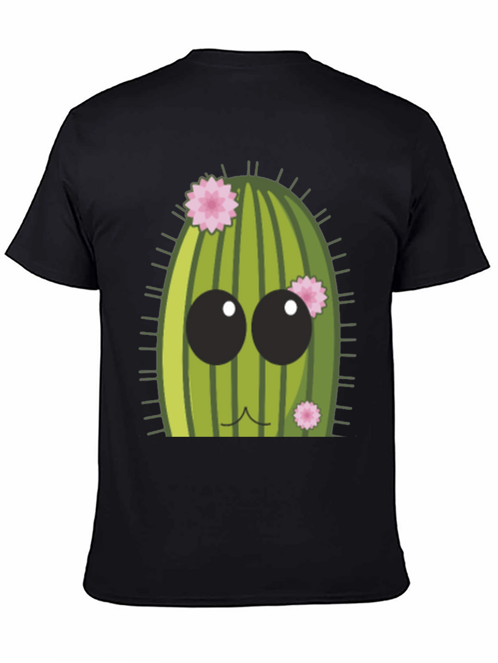 Cute Cactus Graphic Tee - Mens Black T-Shirt