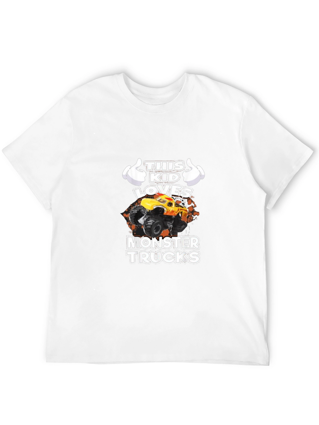 This Kid Loves Monster Trucks Graphic T-Shirt