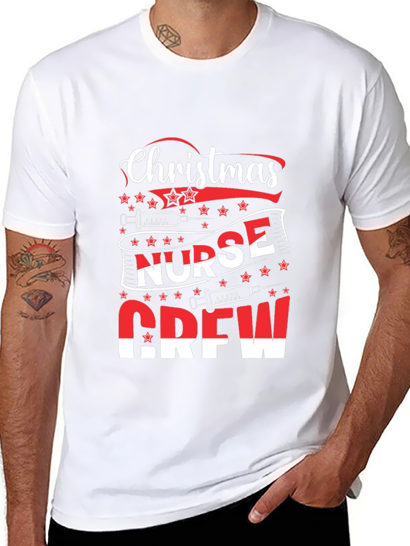 Christmas Nurse Crew Graphic T-Shirt