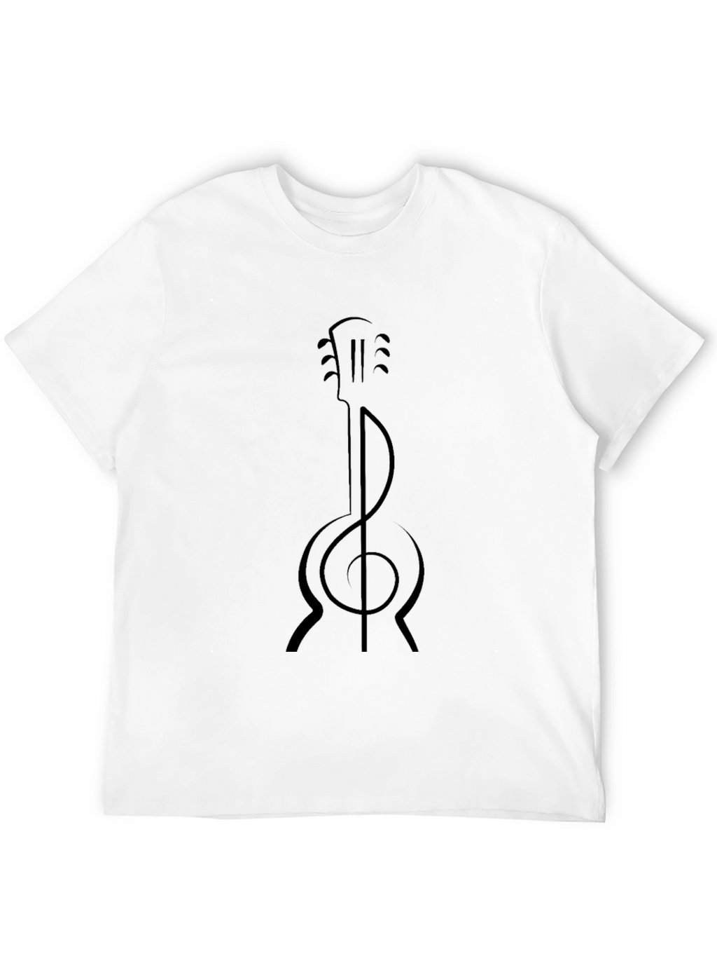 Guitar Treble Clef Graphic T-Shirt - Stylish Music Tee